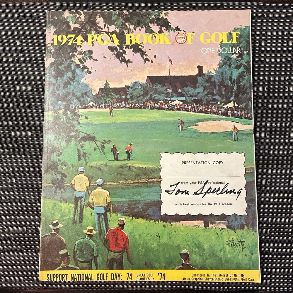 Vintage 1974 Professional PGA Book Of Golf Booklet Program Magazine